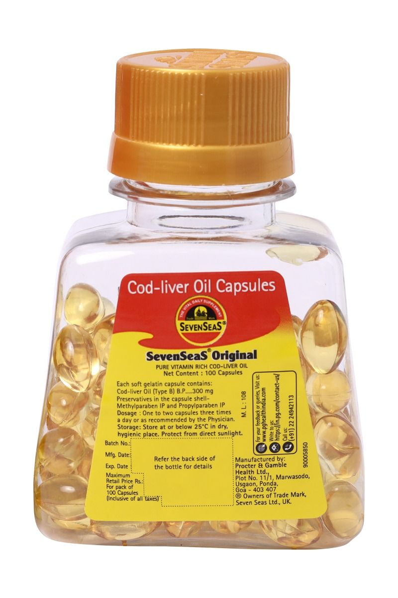 Sevenseas Original Cod-Liver Oil, 100 Capsules, Pack of 1 