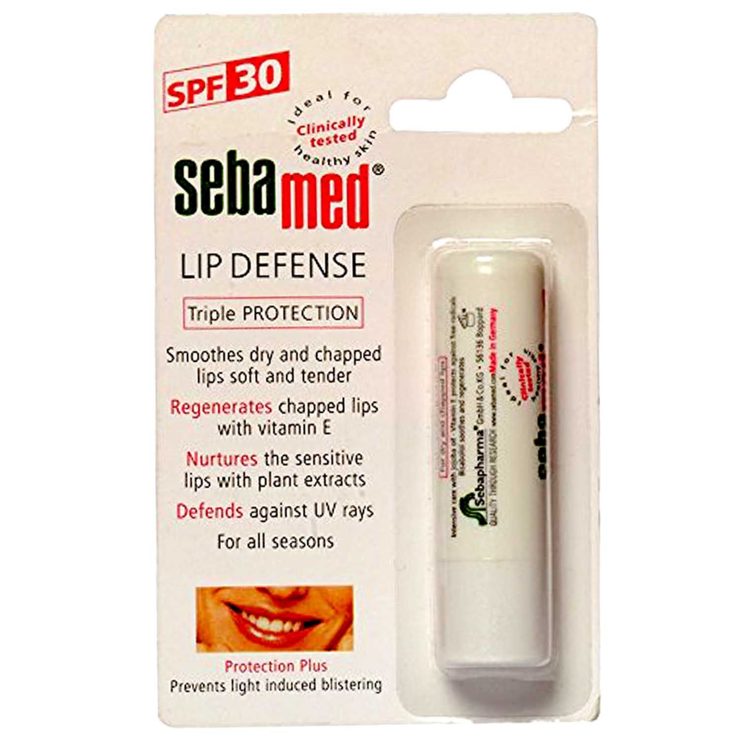 Sebamed Lip Defense Chapstick SPF 30, 4.8 gm Price, Uses, Side Effects