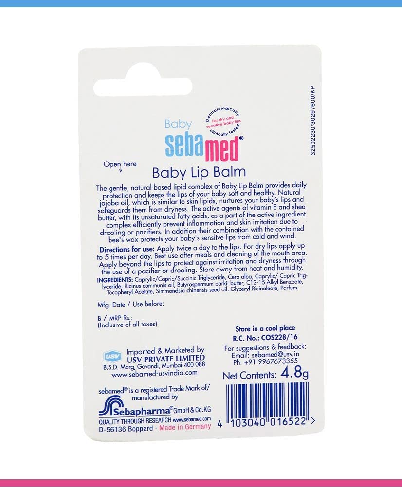 Sebamed Baby Lip Balm, 4.8 gm Price, Uses, Side Effects, Composition