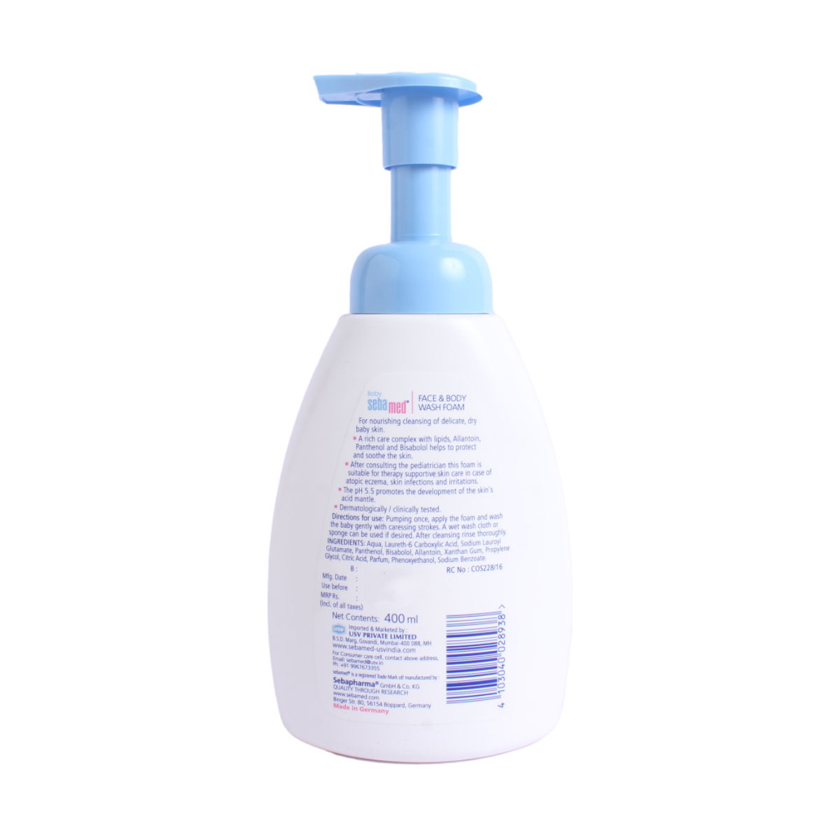 Sebamed Baby Face & Body Wash Foam, 400 ml Price, Uses, Side Effects