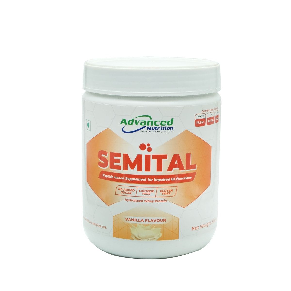 Semital Advanced Vanilla Flavour Powder, 500 gm, Pack of 1 