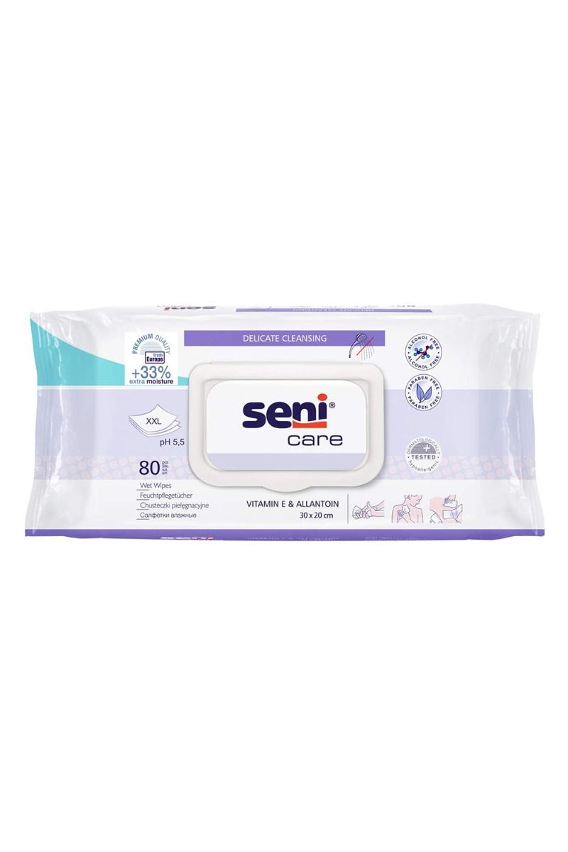 Buy Seni Care Cleansing Wet Wipes, 80 Count Online