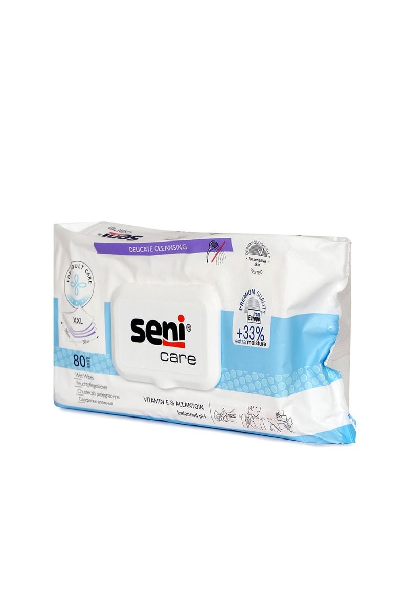 Seni Care Cleansing Wet Wipes, 80 Count, Pack of 1 