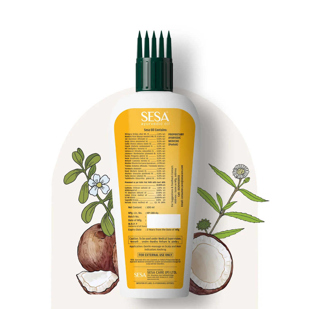 Sesa Ayurvedic Hair Oil, 100 ml Price, Uses, Side Effects, Composition -  Apollo Pharmacy