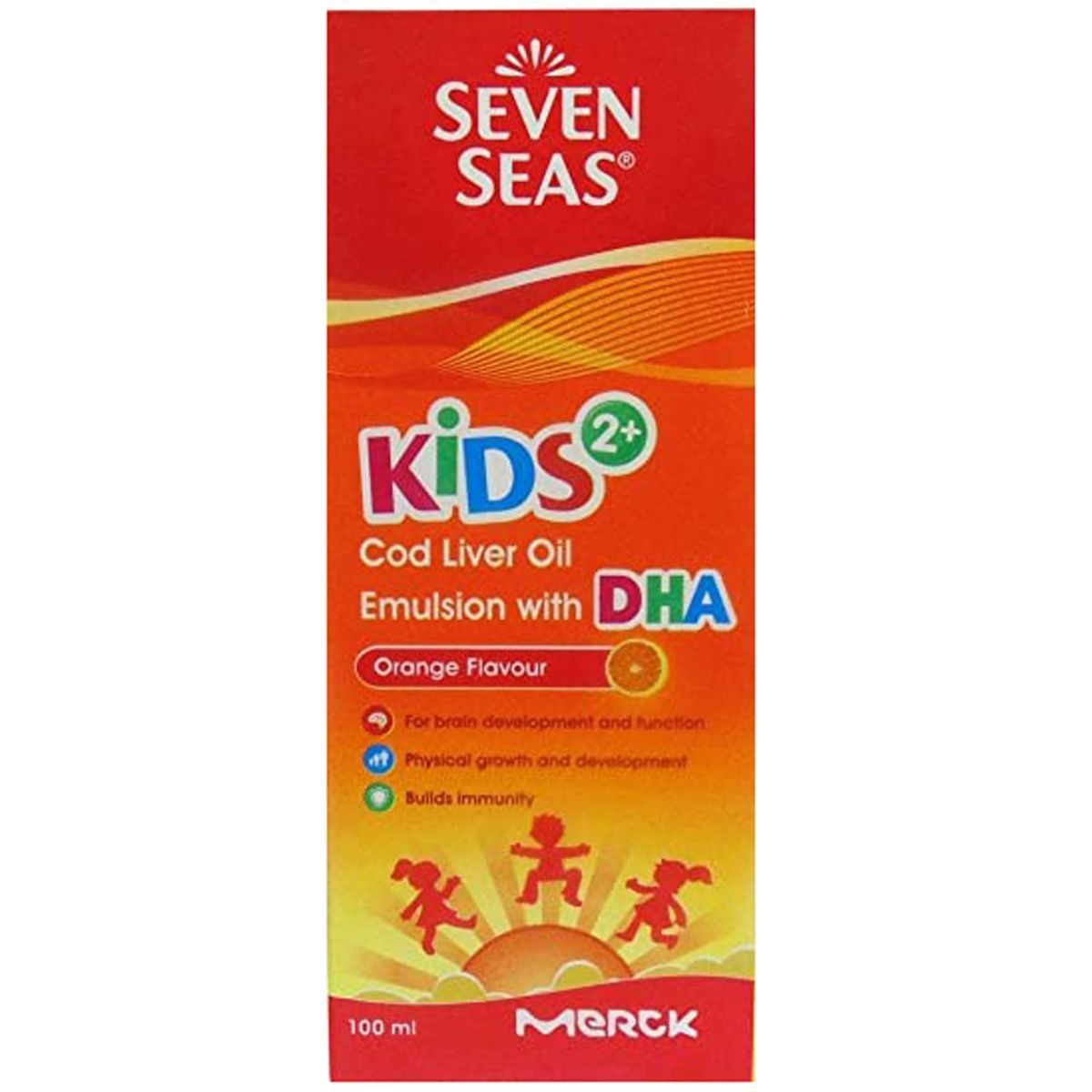 Seven Seas Kids Orange Flavoured Syrup, 100 ml, Pack of 1 