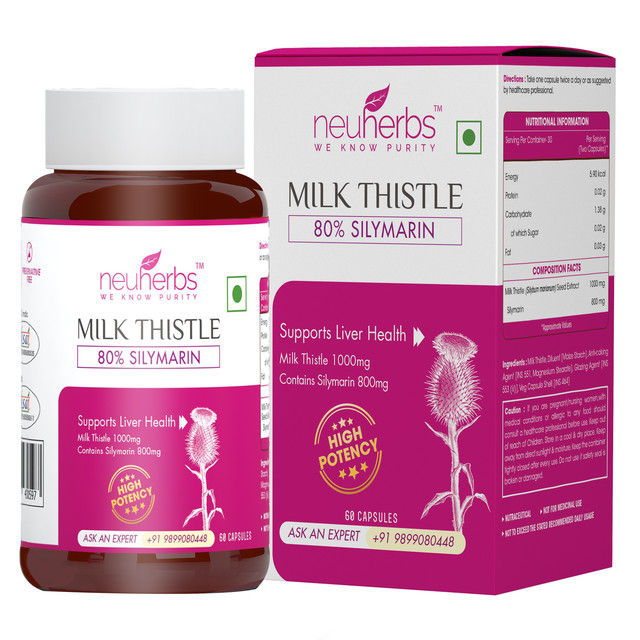 Buy Neuherbs Milk Thistle Liver Detox 800 mg, 60 Capsules Online
