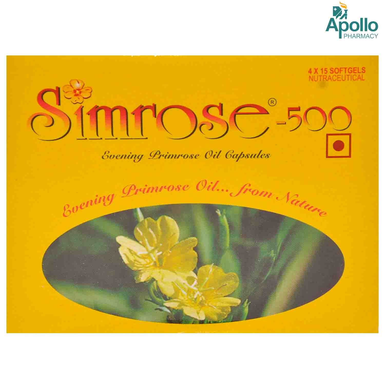 Simrose-500 Capsule 15's Price, Uses, Side Effects, Composition