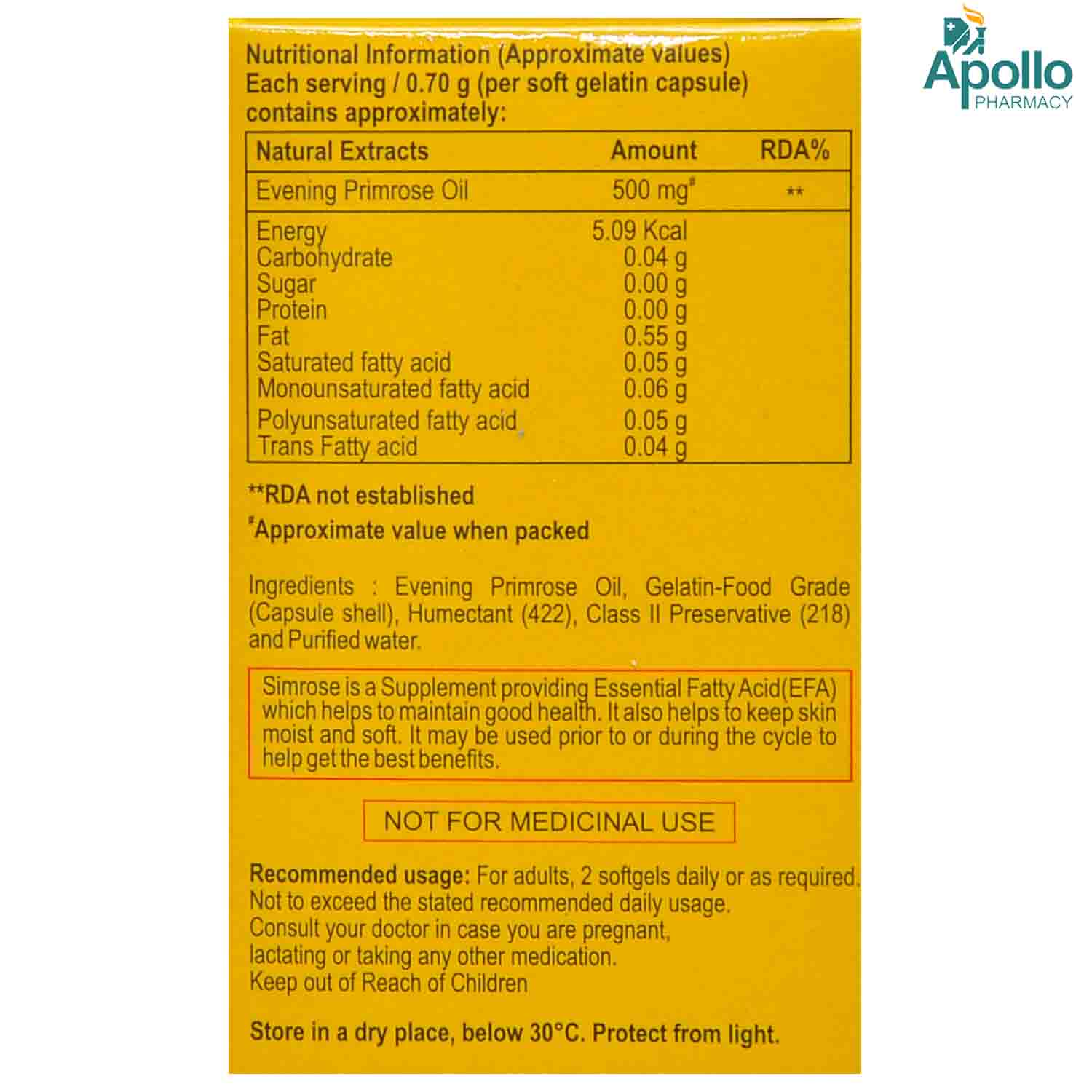 Simrose-500 Capsule 15's Price, Uses, Side Effects, Composition ...
