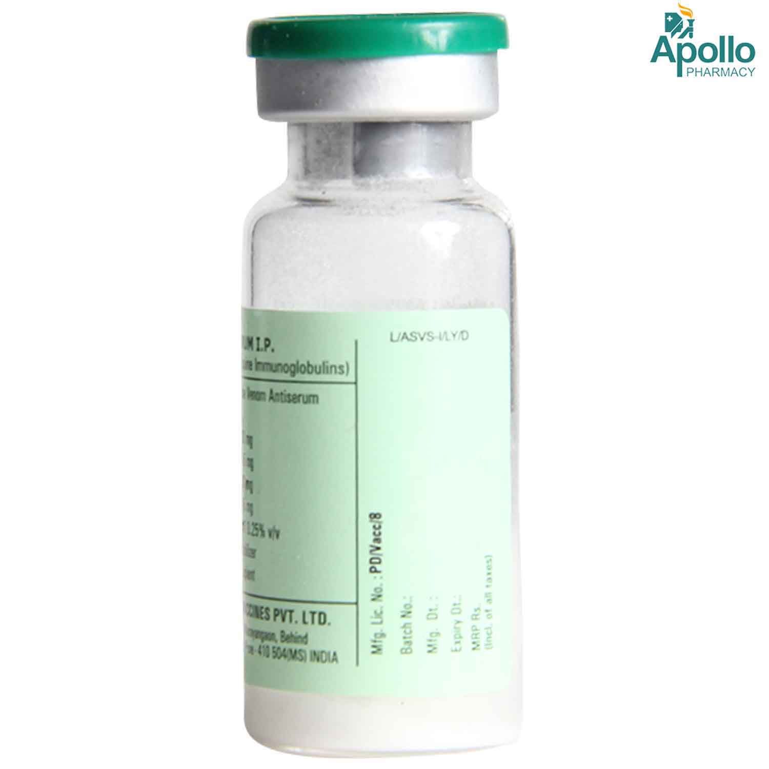 SNAKE VENOM ANTISERUM LIQUID 10ML Price, Uses, Side Effects ...
