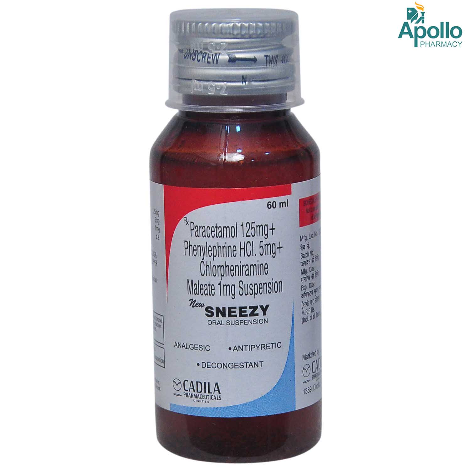 Sneezy Syrup 60 ml, Pack of 1 LIQUID