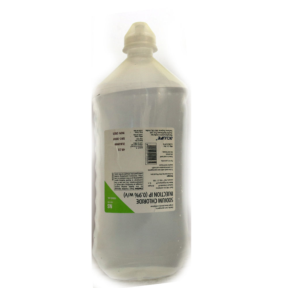 Sodium Chloride 0.9% 1000ml Bag [Claris], Pack of 1 