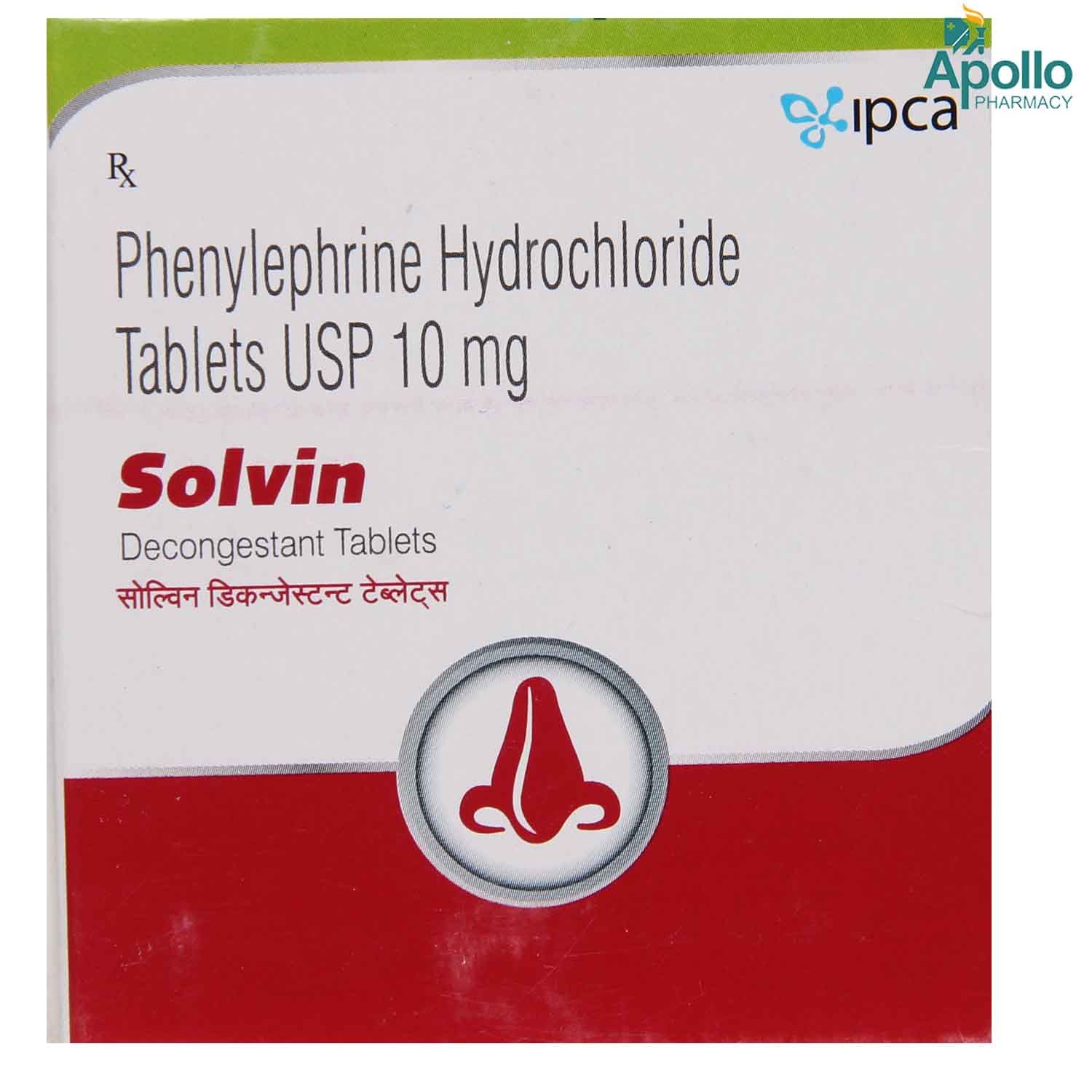 Solvin Decongestant Tablet 15's, Pack of 15 TABLETS