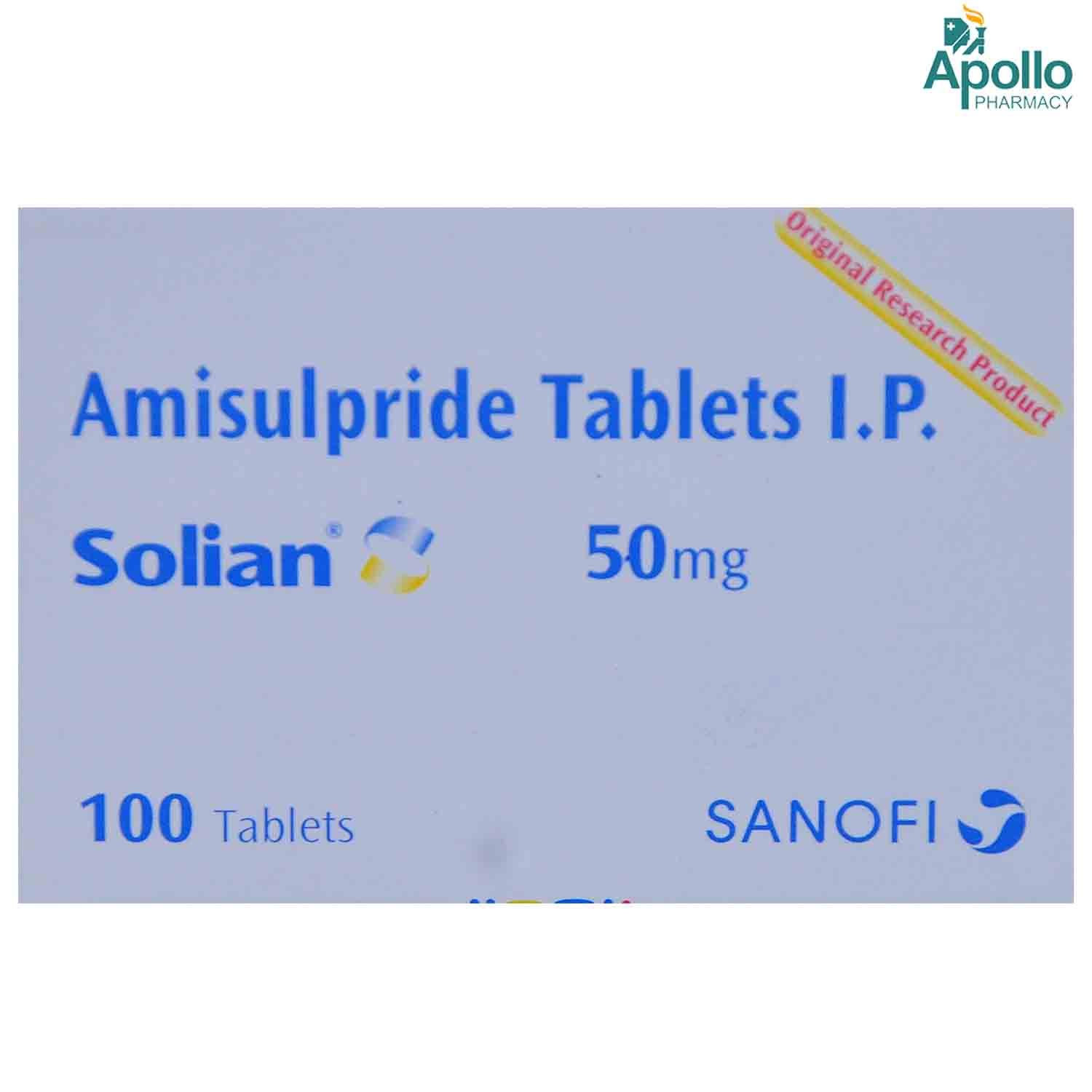 Solian 50 Tablet 10's, Pack of 10 TABLETS