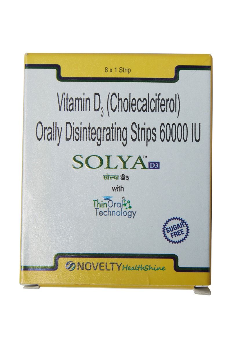 Solya D3 Sugar Free Oral Disintegrating Strips 1's Price, Uses, Side