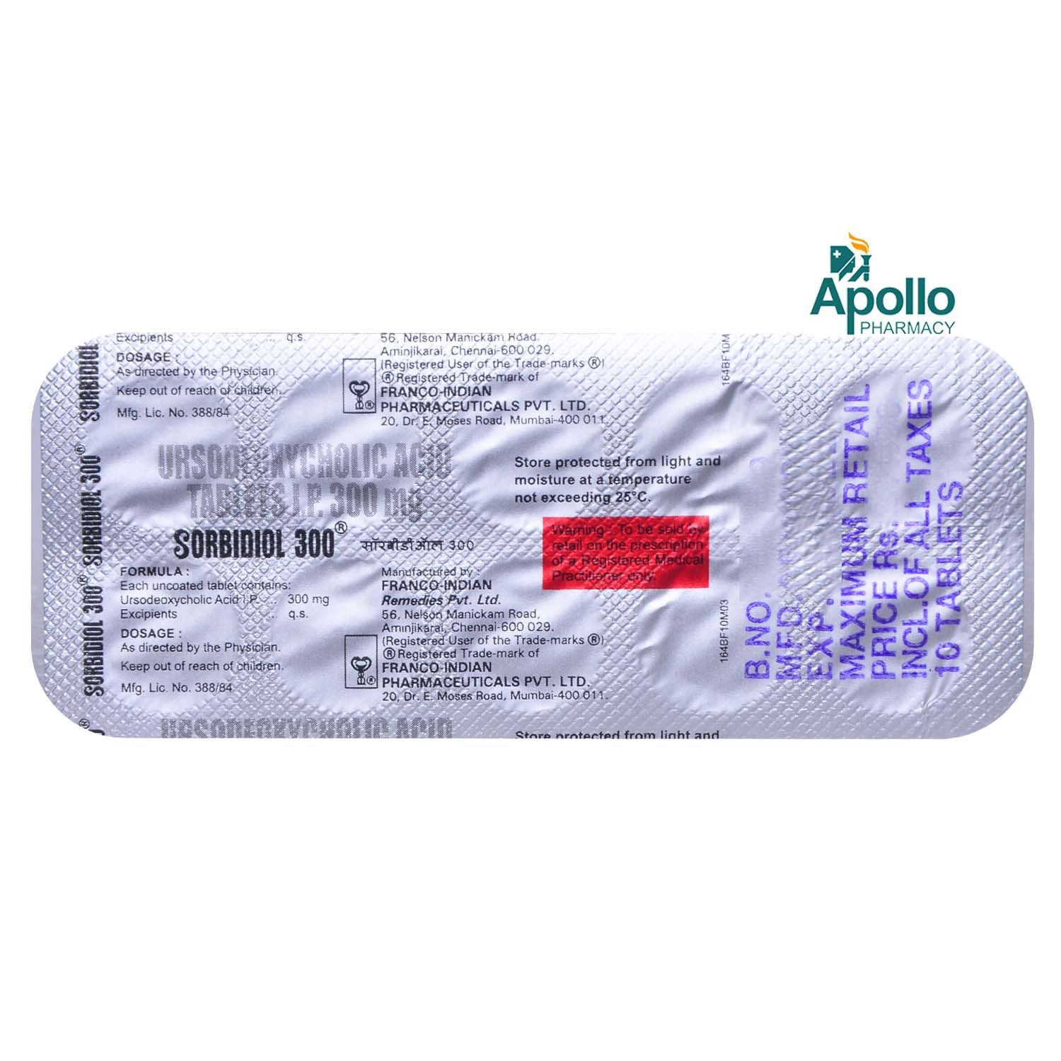 Sorbidiol 300 Tablet 10's Price, Uses, Side Effects, Composition