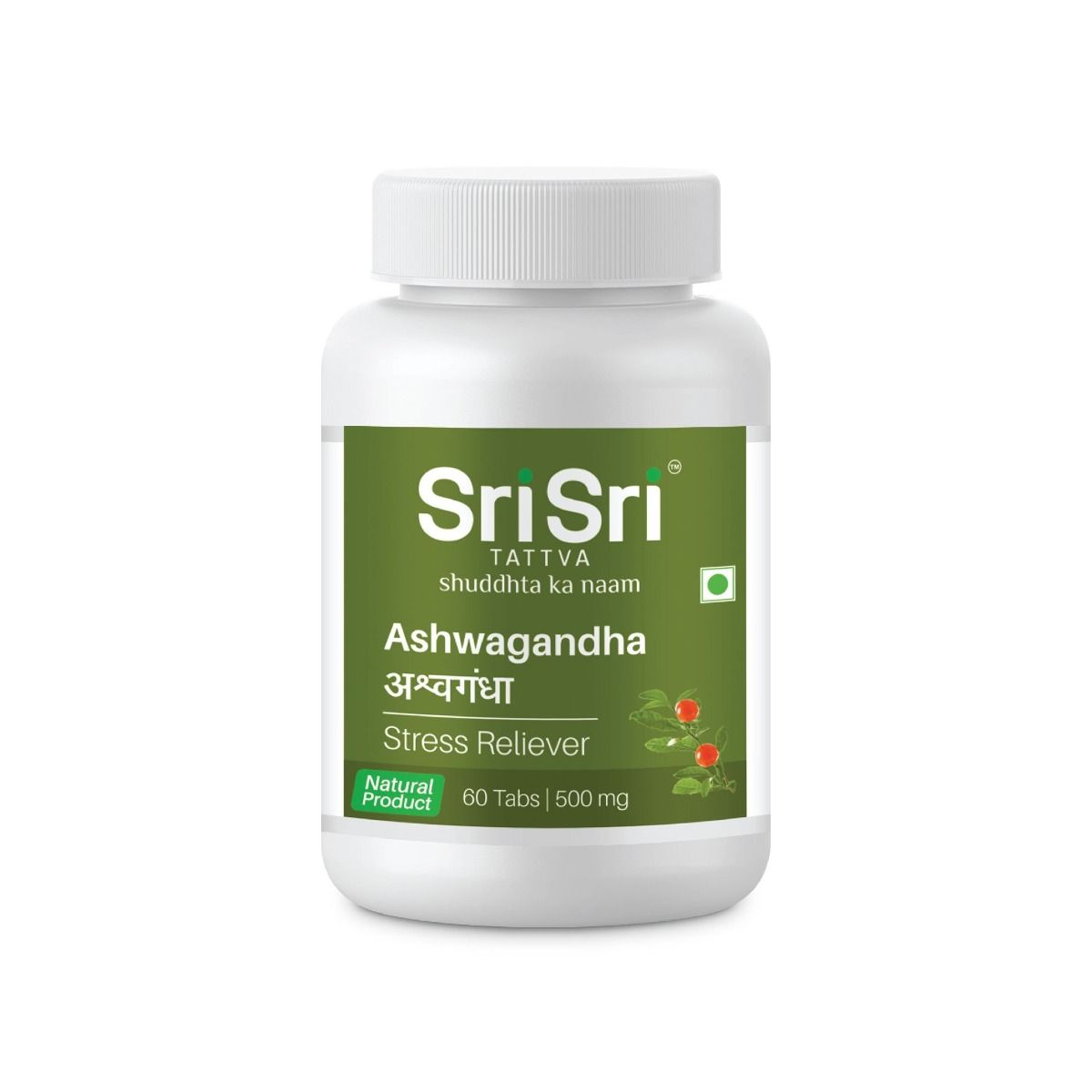 Sri Sri Tattva Ashwagandha 500 mg, 60 Tablets, Pack of 1 