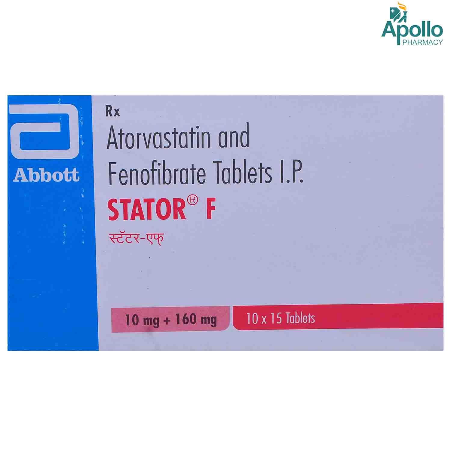 Stator F 160 Tablet 15's Price, Uses, Side Effects, Composition
