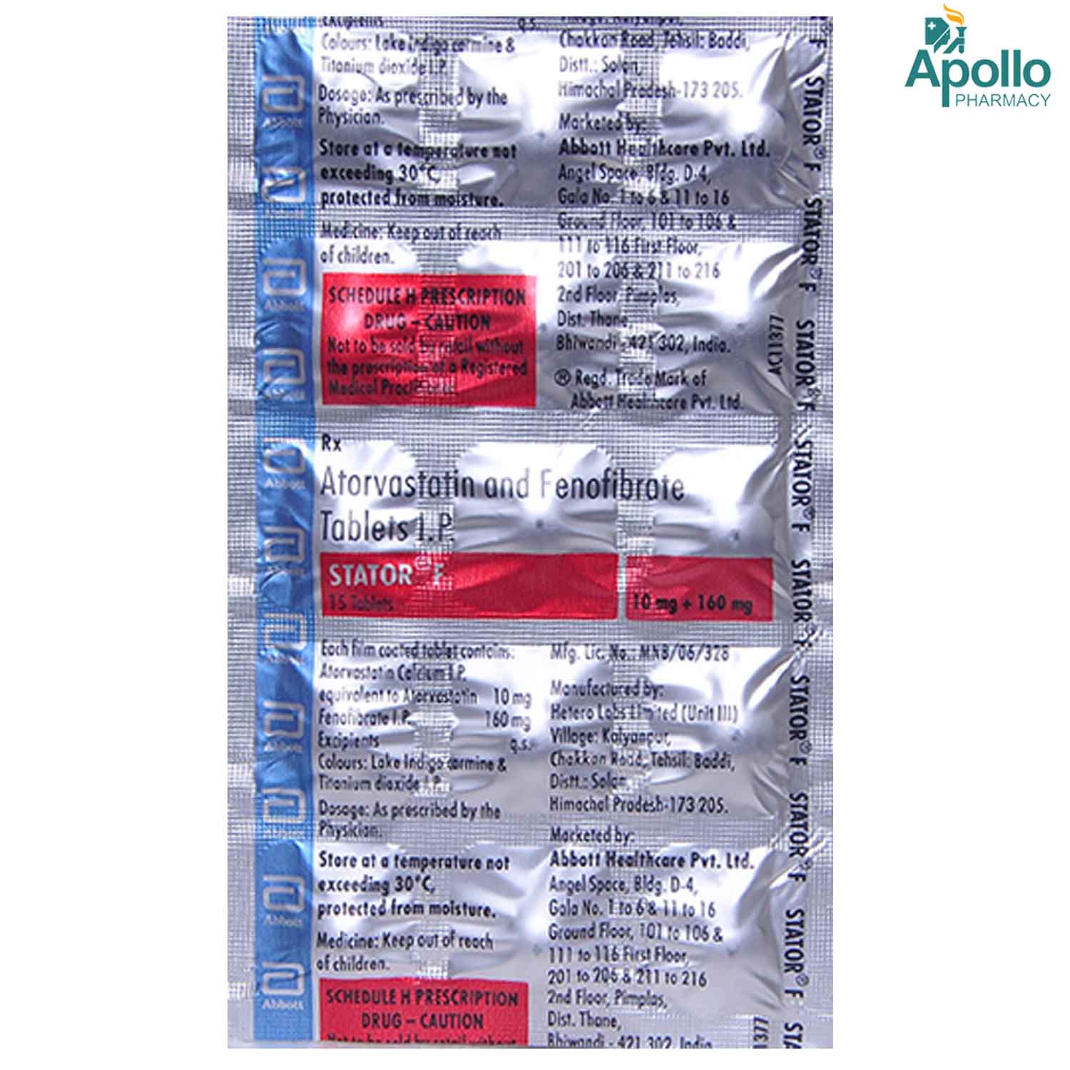 Stator F Tablet 15's Price, Uses, Side Effects, Composition Apollo