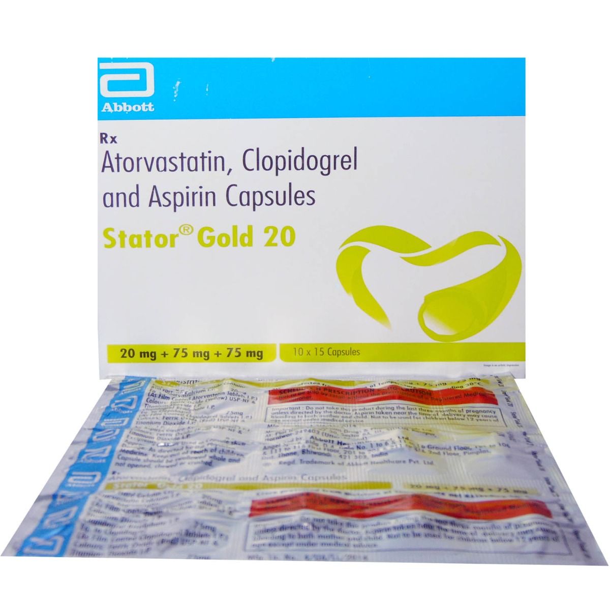 Stator Gold 20/75/75Mg Capsule 15's Price, Uses, Side Effects