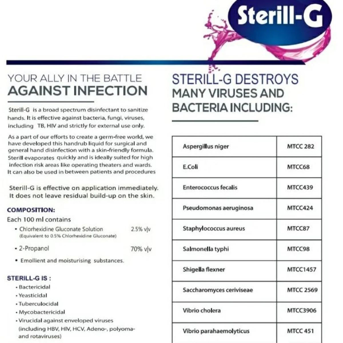 Sterill-G Advanced Sterile Handrub, 500 ml , Pack of 1 