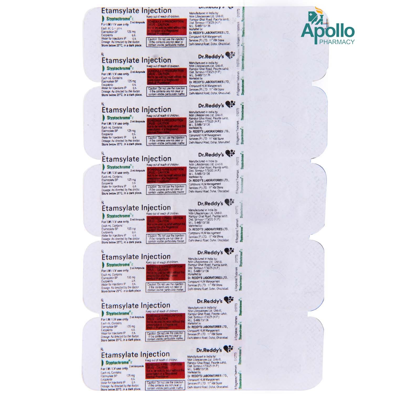 STYPTOCHROME E INJECTION 1ML, Pack of 1 INJECTION