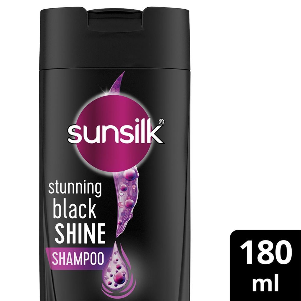 Sunsilk Stunning Black Shine Shampoo, 180 ml, Pack of 1 