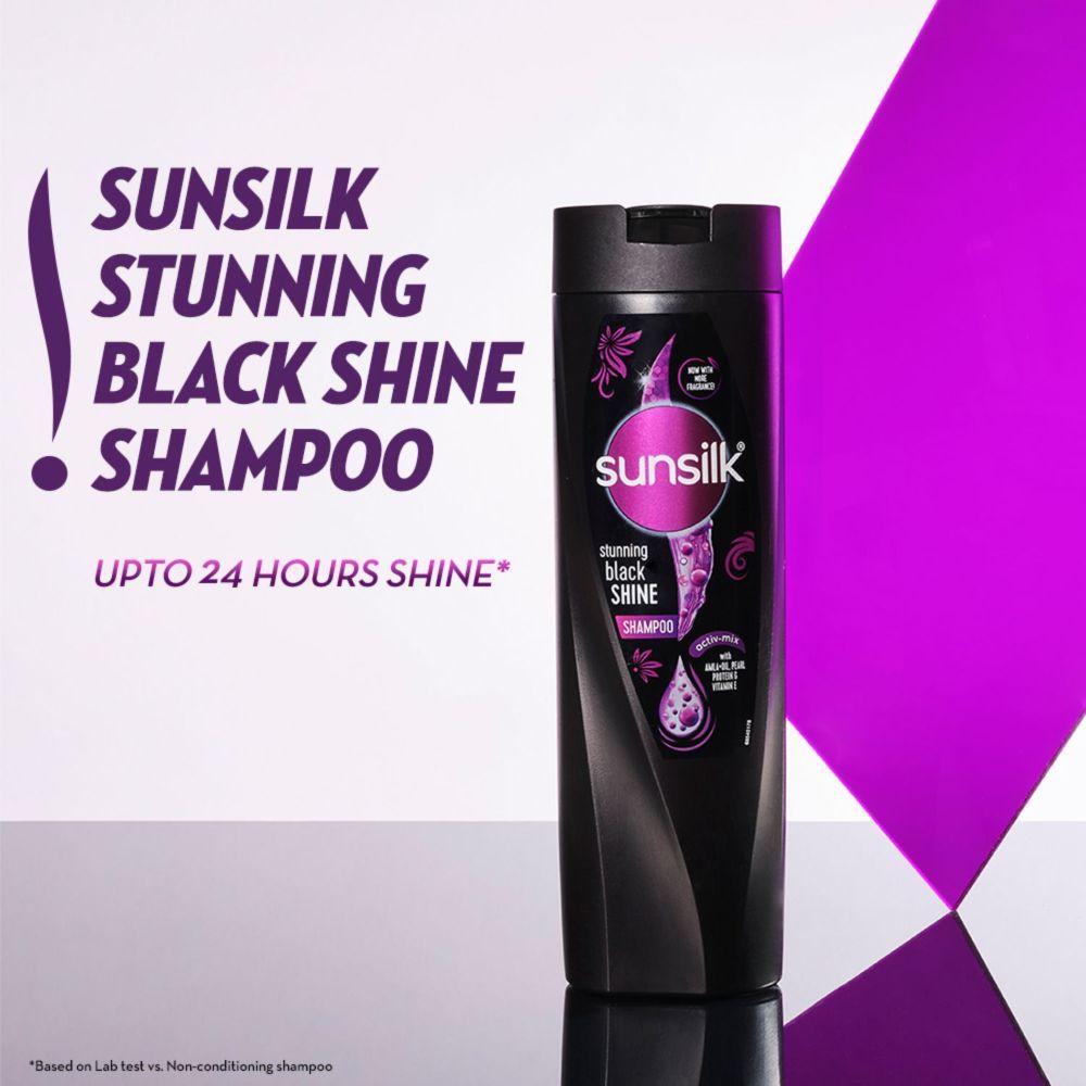 Sunsilk Stunning Black Shine Shampoo, 180 ml, Pack of 1 