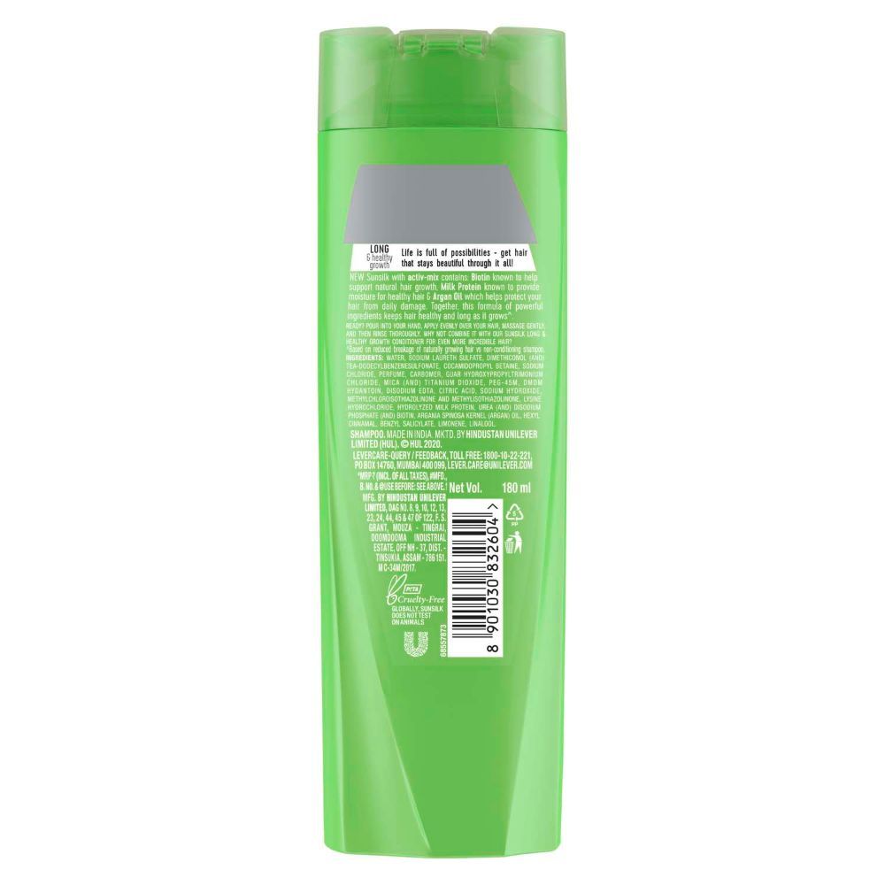 Sunsilk Long & Healthy Growth Shampoo, 180 ml, Pack of 1 