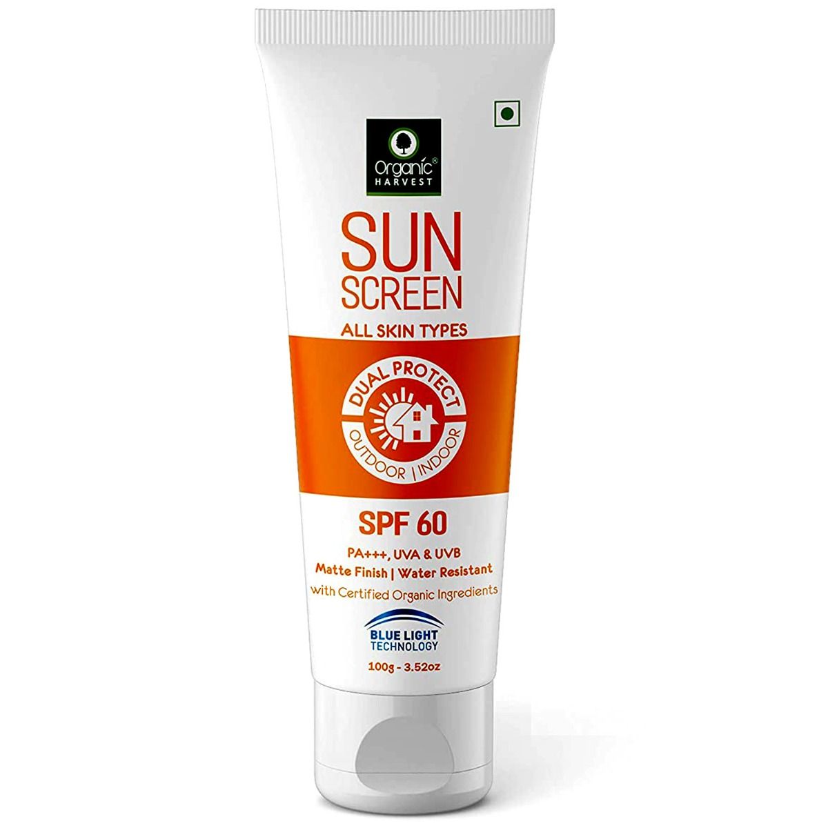 Organic Harvest Sunscreen SPF 60 PA+++ UVA & UVB, 100 gm Price, Uses, Side  Effects, Composition - Apollo Pharmacy