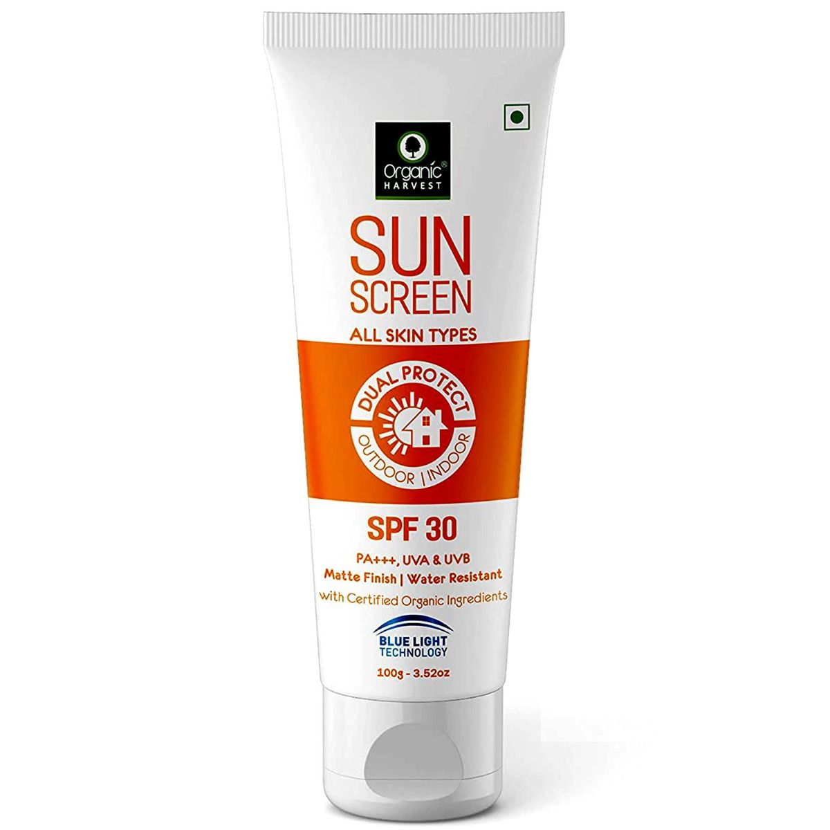 Organic Harvest Sunscreen SPF 30 PA+++ UVA & UVB, 100 gm, Pack of 1 