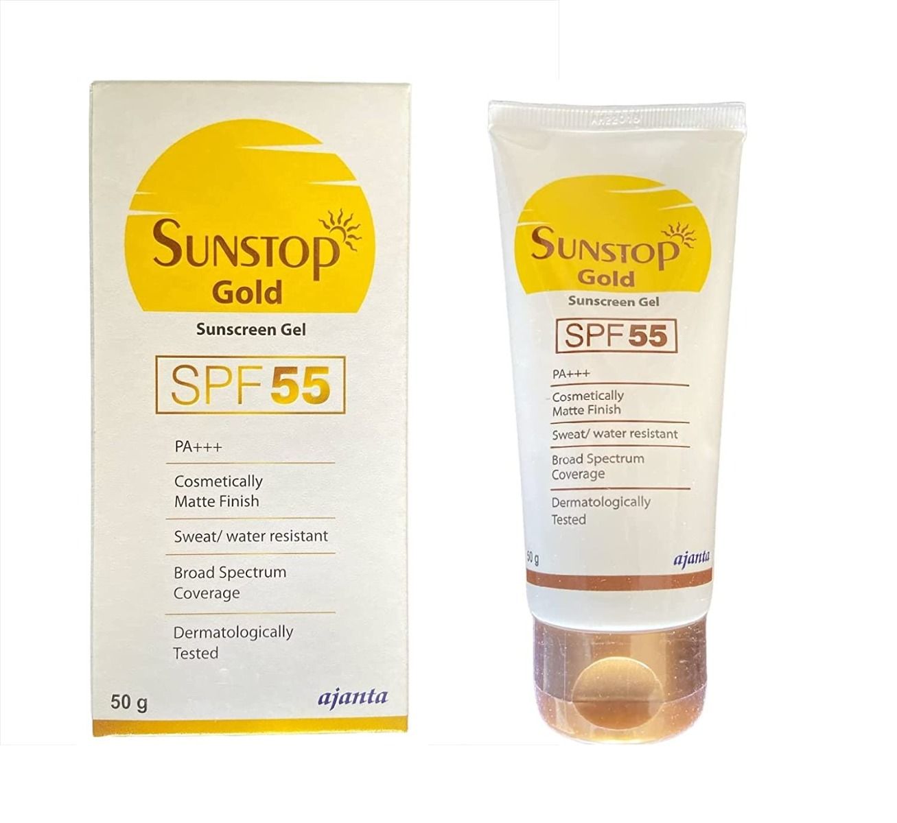 Sunstop Gold SPF 55 PA+++ Sunscreen Gel, 50 gm Price, Uses, Side