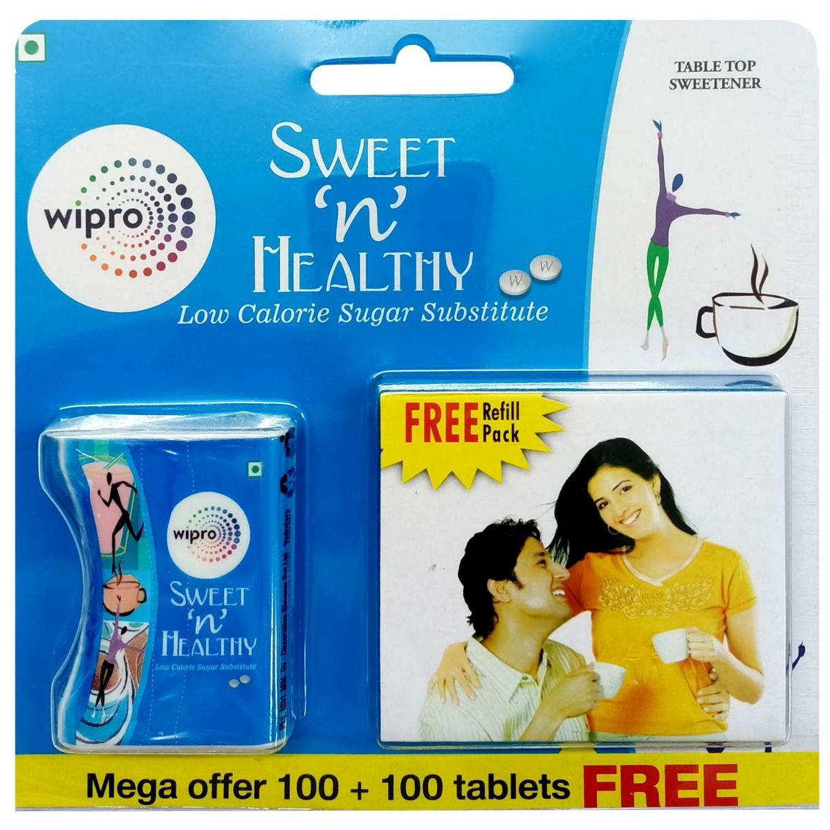 Buy Sweet 'n' Healthy Low Calorie Sugar Substitute (100 + 100 pellets) Online