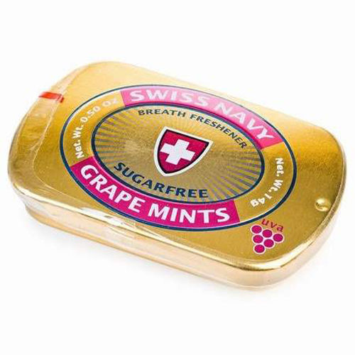 Swiss Navy Sugarfree Grape Mints 14G, Pack of 1 