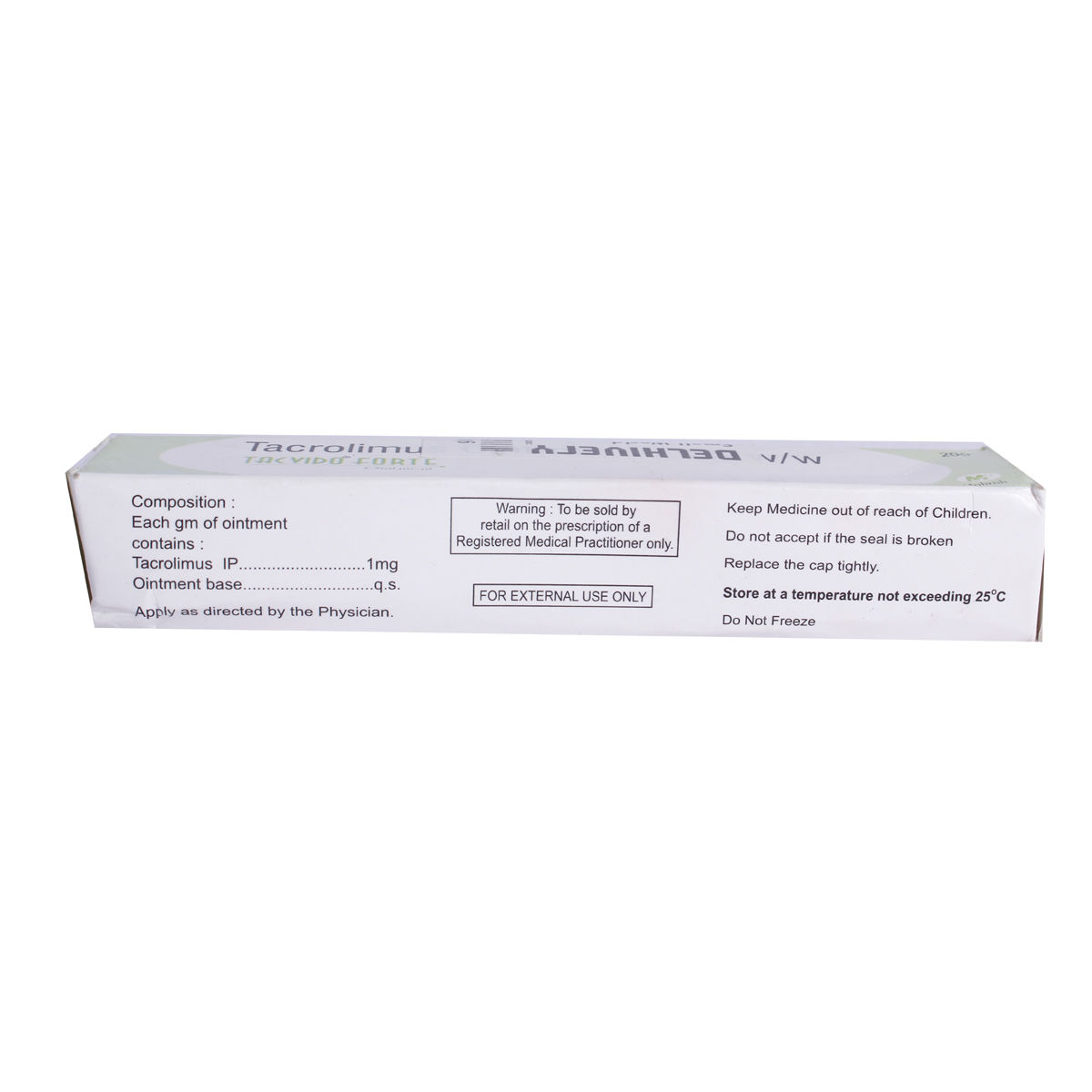 Tacvido Forte Ointment 20 gm Price, Uses, Side Effects, Composition ...