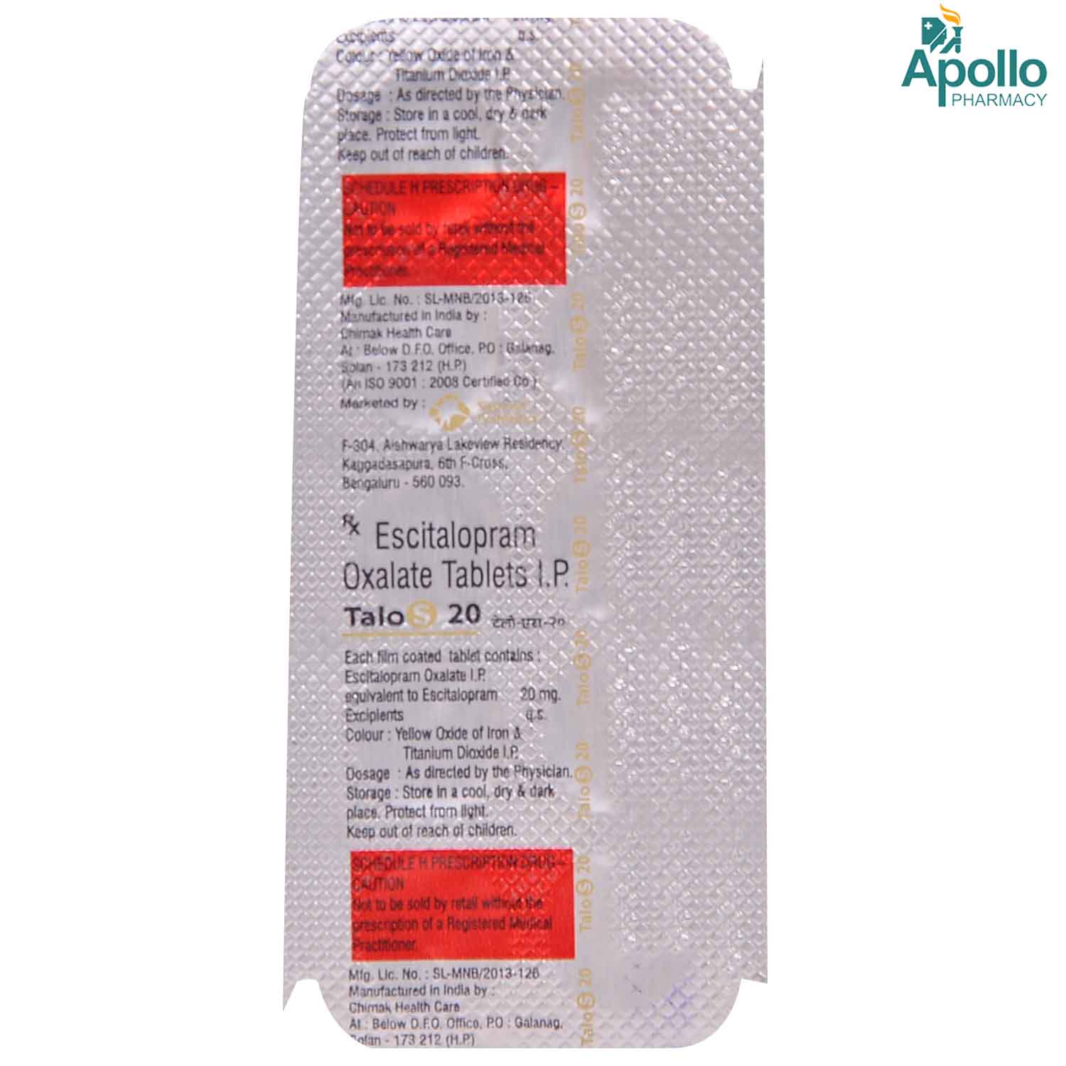 TALO S 20MG TABLET Price, Uses, Side Effects, Composition - Apollo Pharmacy