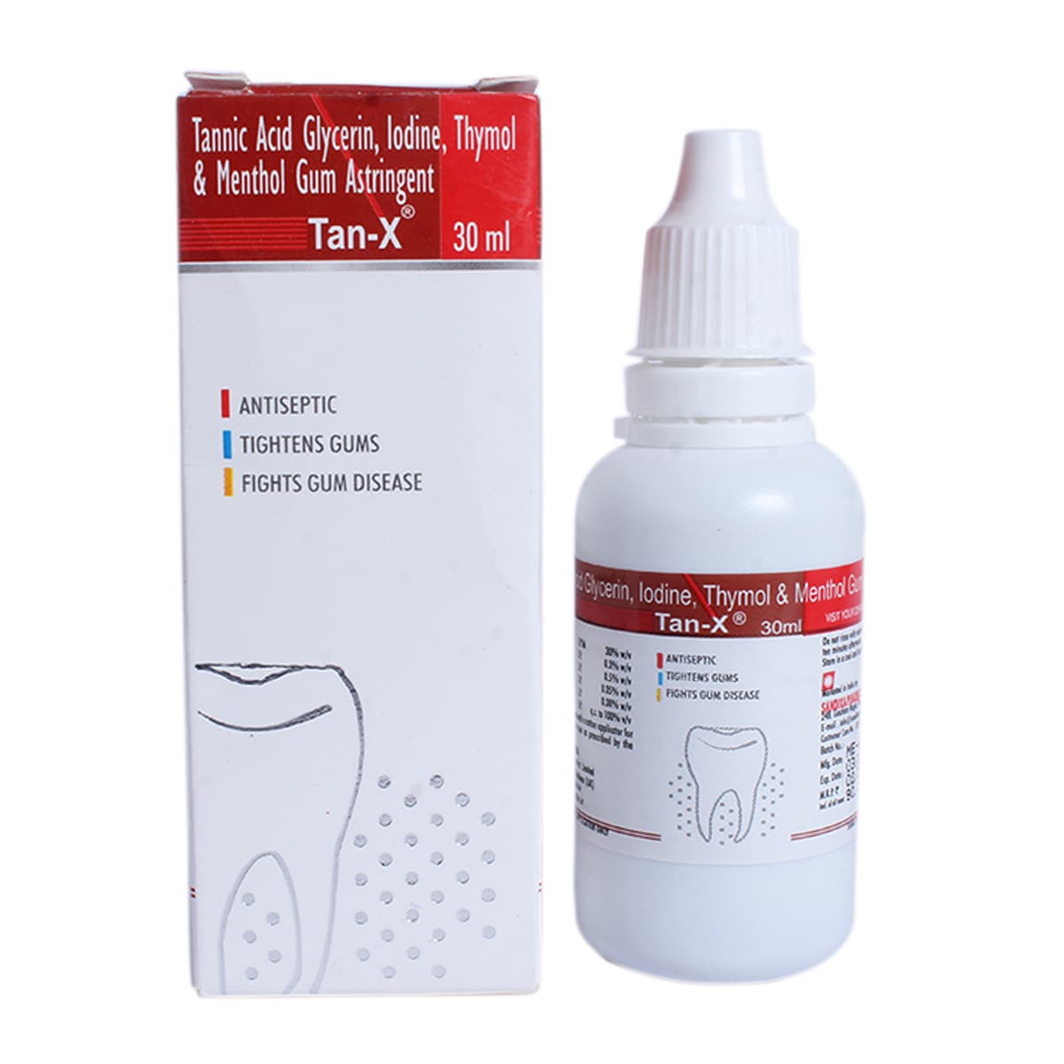 TanX Gum Astringent 30 ml Price, Uses, Side Effects, Composition