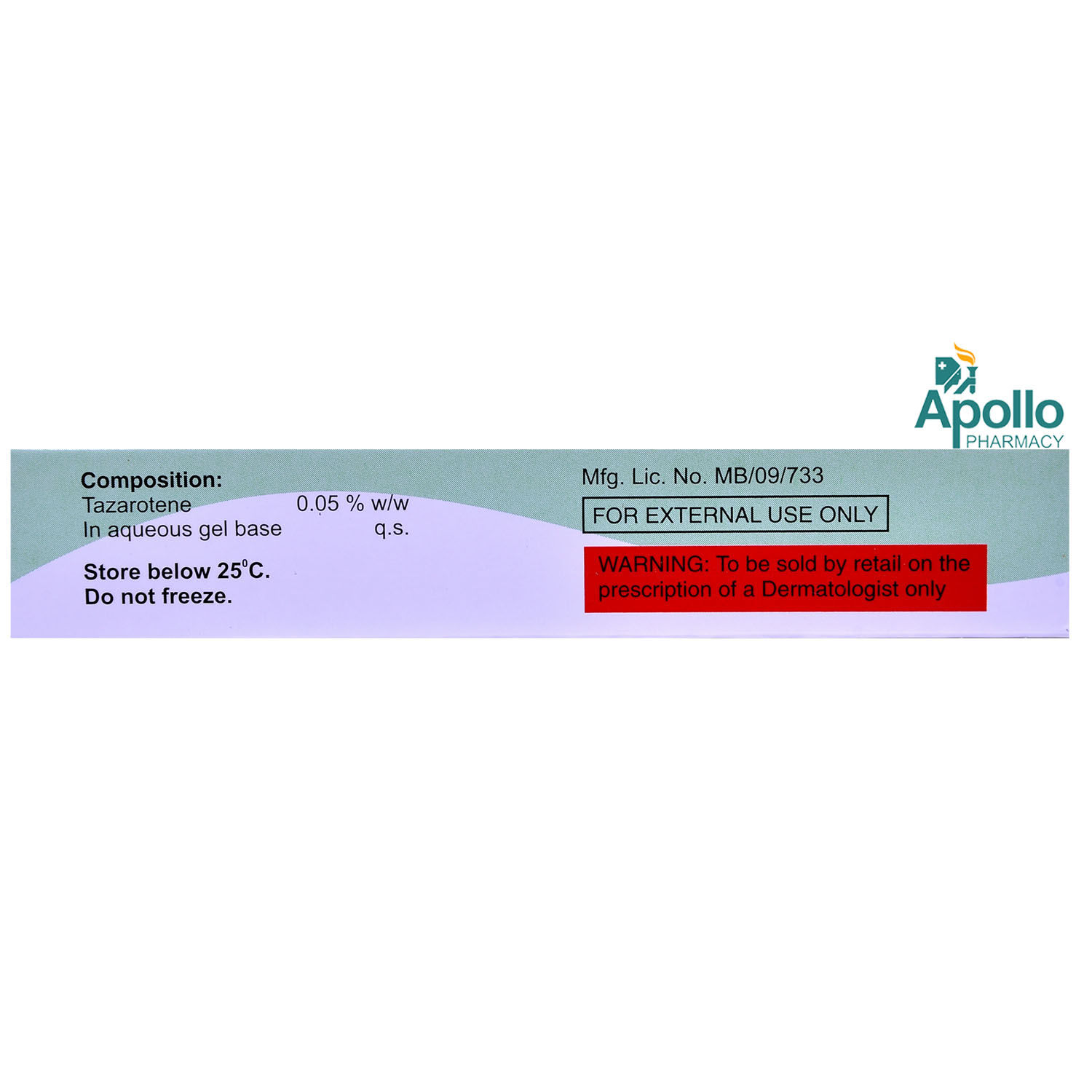 Tazret Gel 20 gm Price, Uses, Side Effects, Composition - Apollo Pharmacy