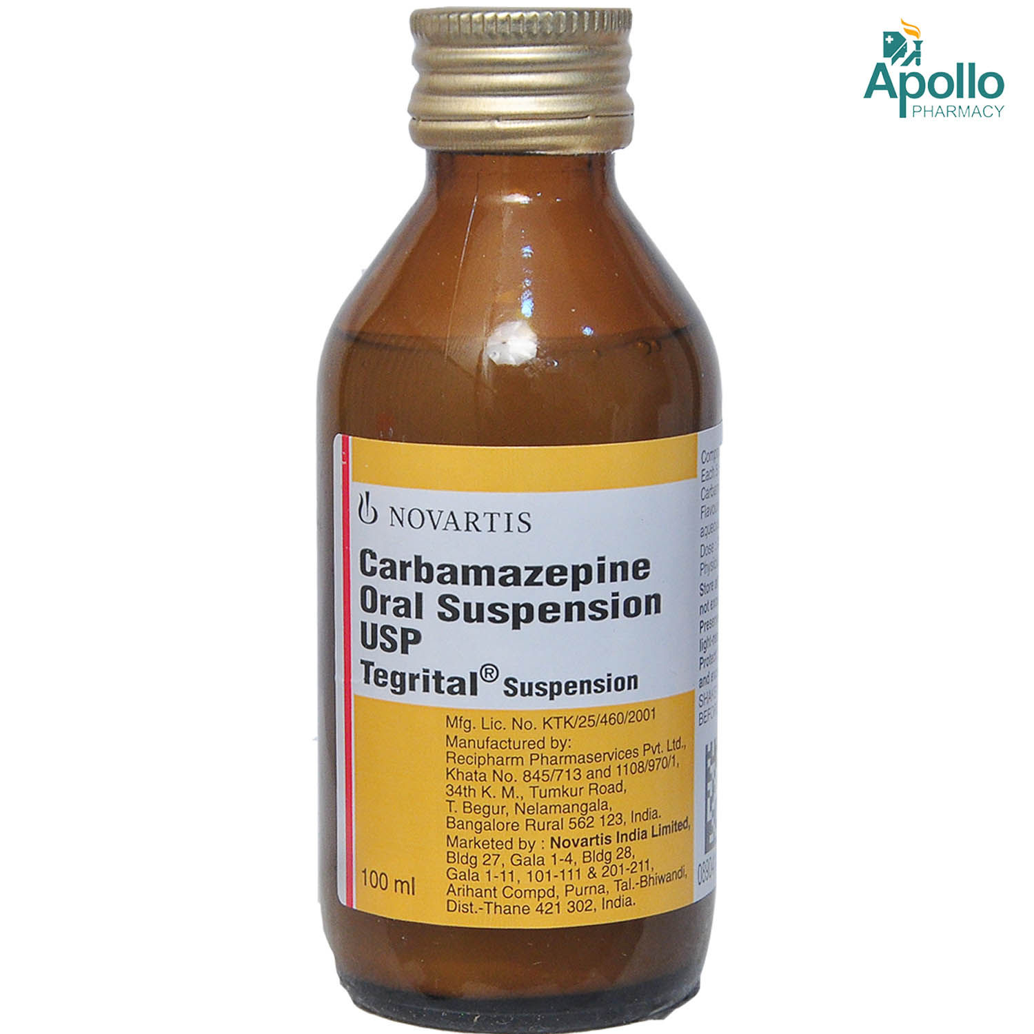 TEGRETOL SUSPENSION 100ML Price, Uses, Side Effects, Composition ...