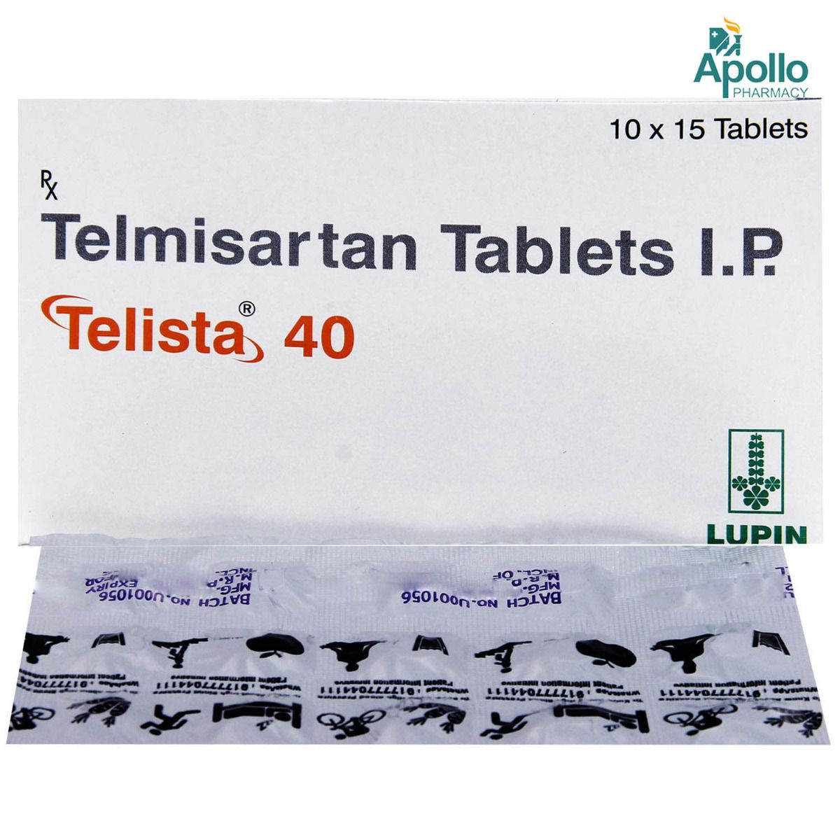 Telista 40 Tablet 15's, Pack of 15 TABLETS