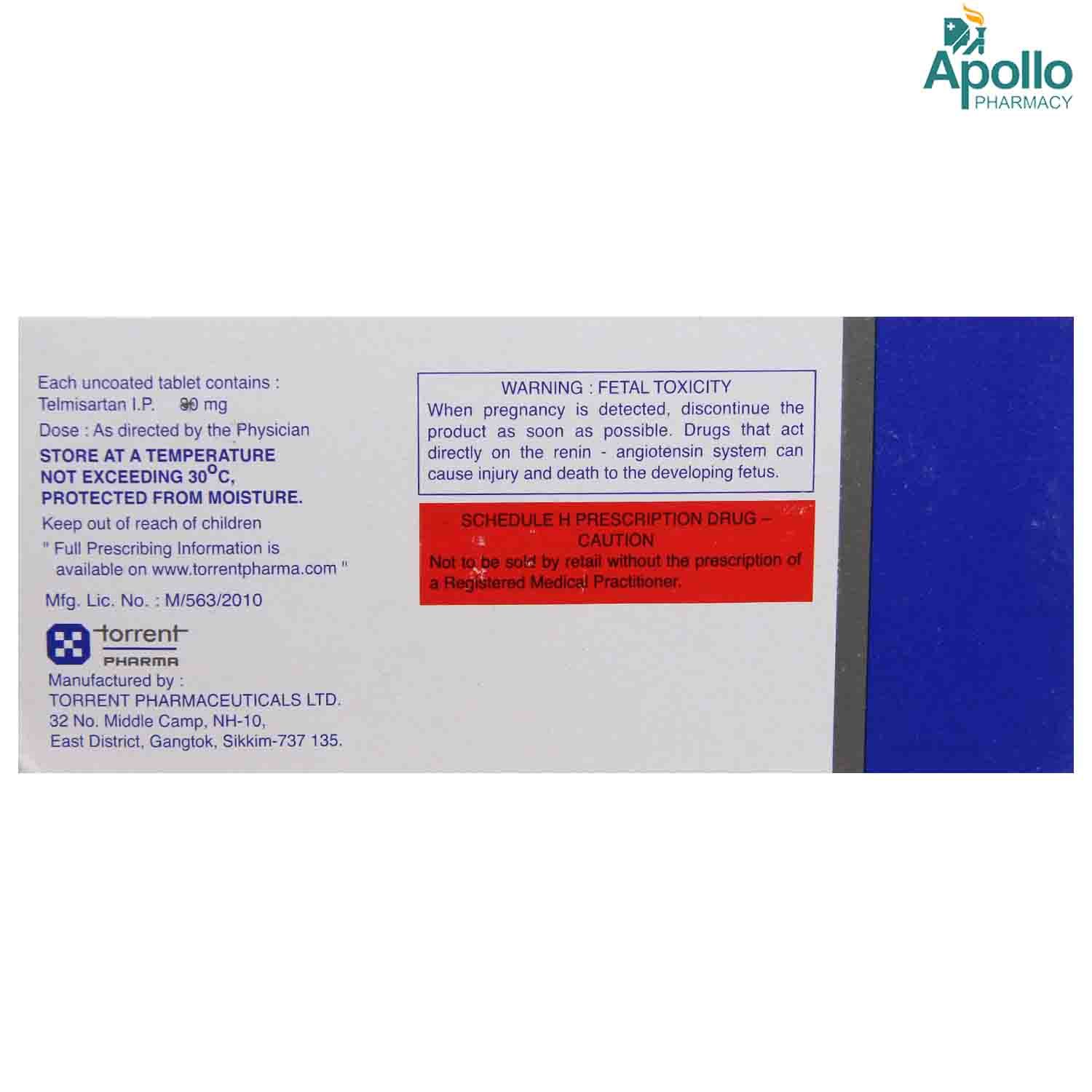 Telday-80 Tablet 10's Price, Uses, Side Effects, Composition - Apollo ...