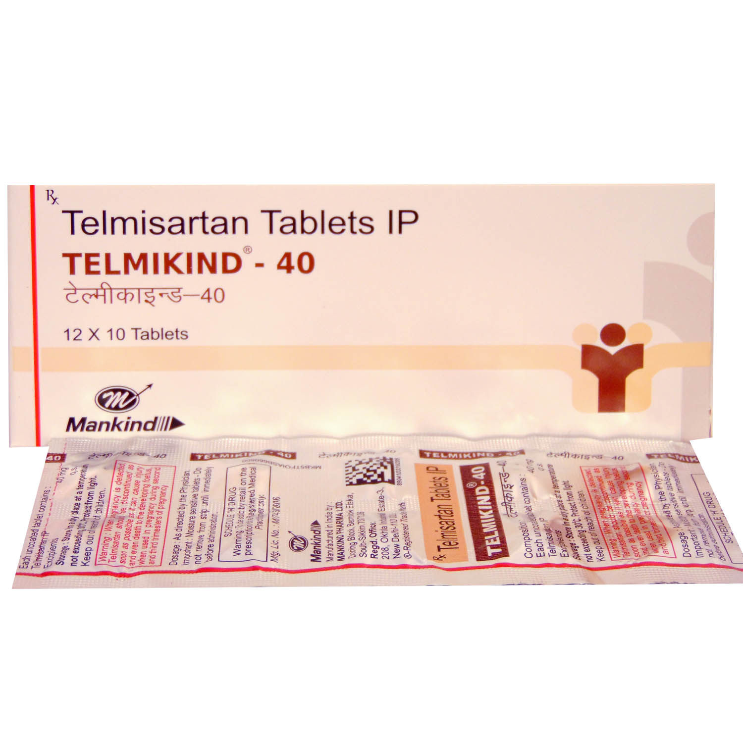 Telmikind-40 Tablet 10's, Pack of 10 TABLETS