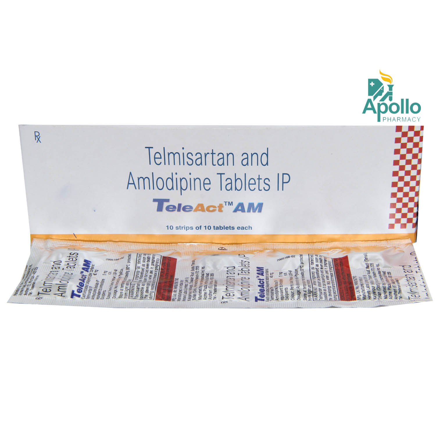 Teleact AM Tablet 10's Price, Uses, Side Effects, Composition - Apollo ...