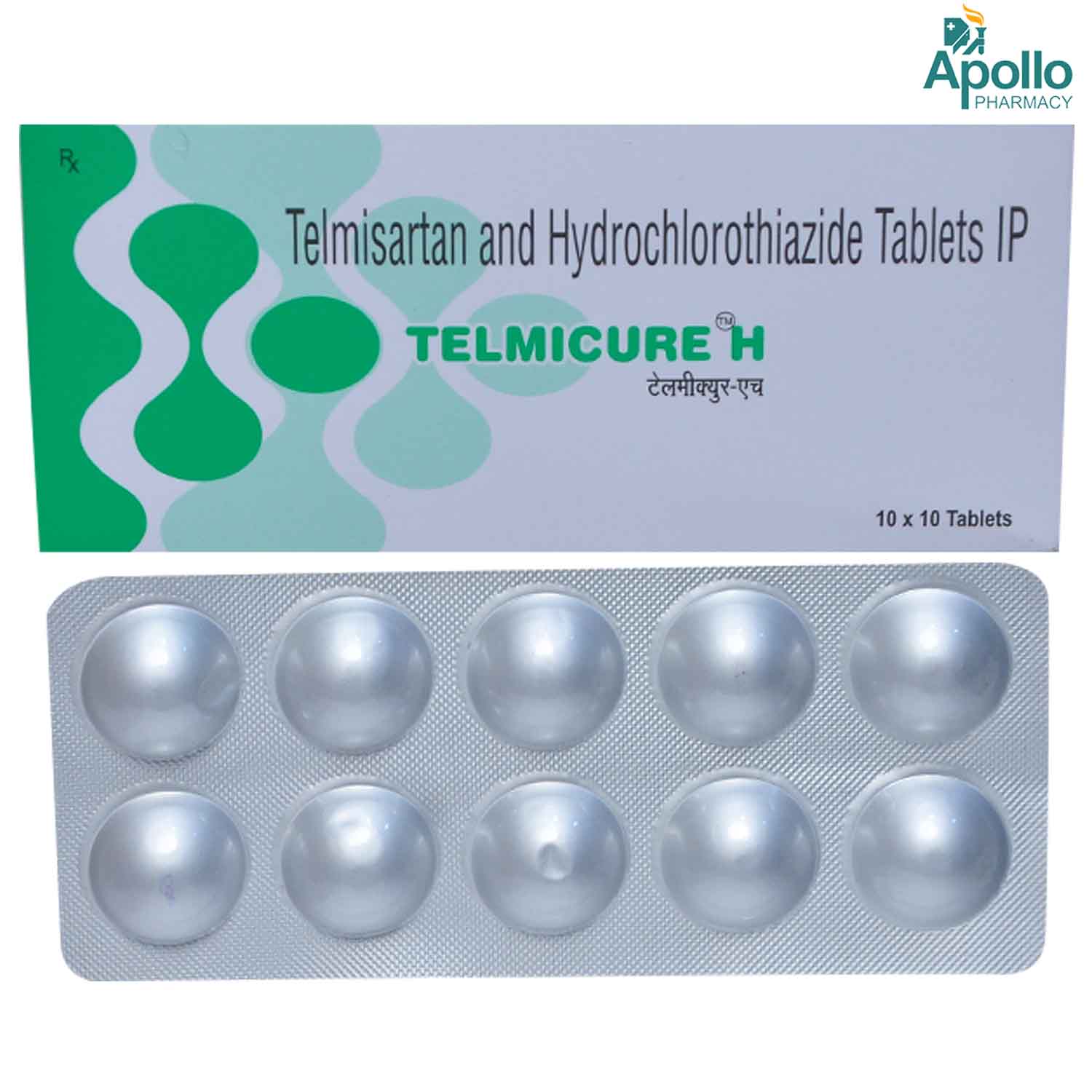 Telmicure H Tablet 10's Price, Uses, Side Effects, Composition - Apollo