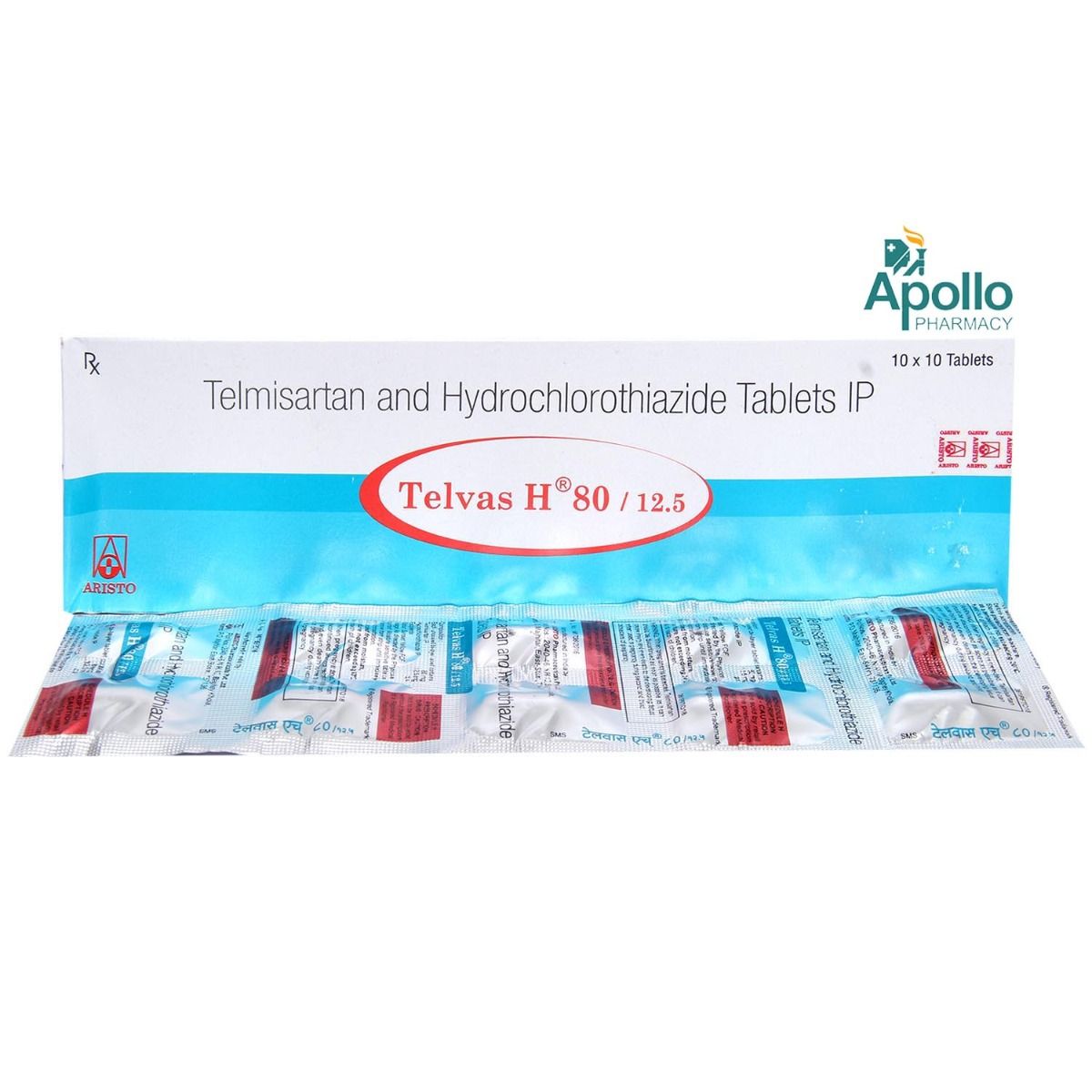 Telvas H 80/12.5 Tablet 10's, Pack of 10 TABLETS