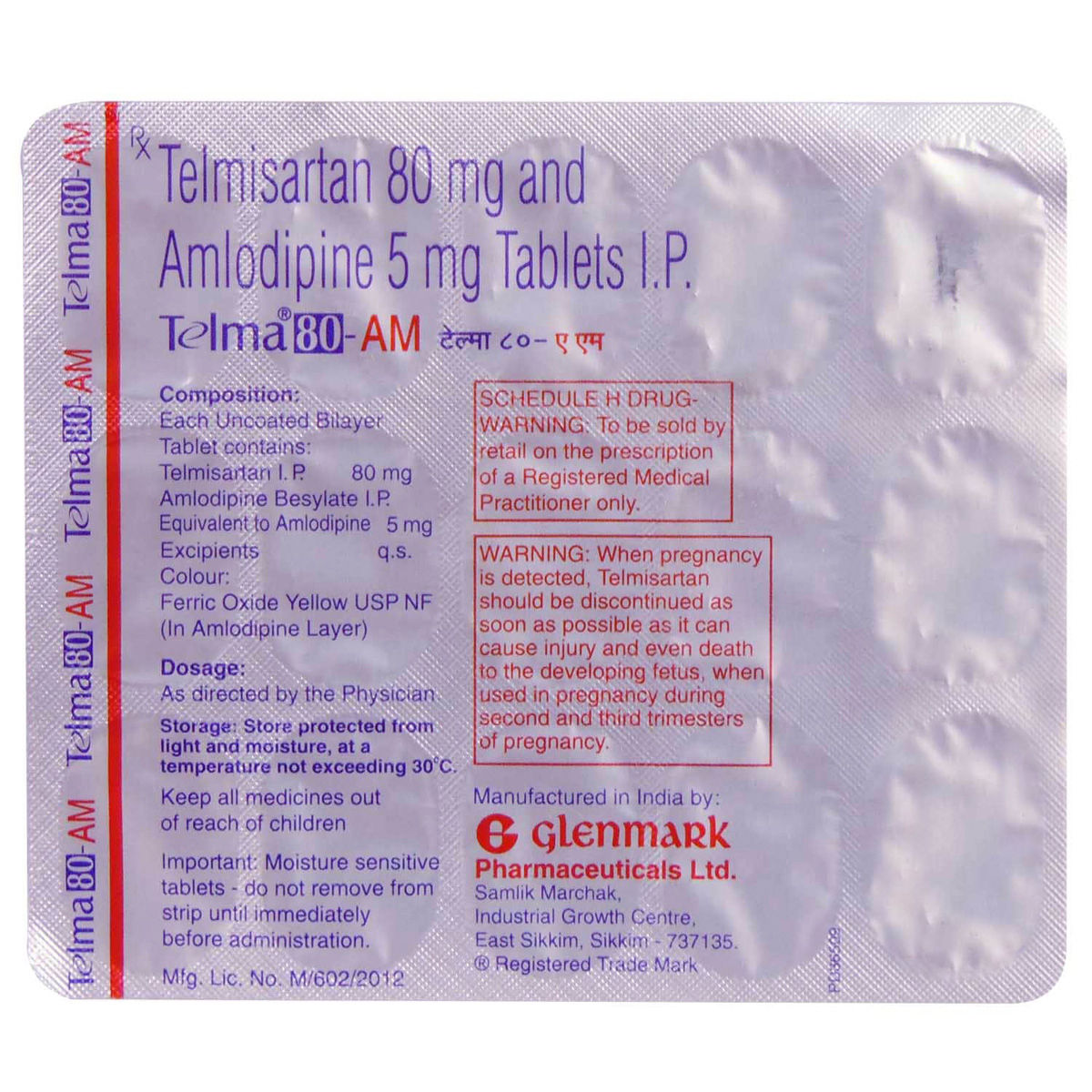 Telma 80-AM Tablet 15's Price, Uses, Side Effects, Composition - Apollo ...