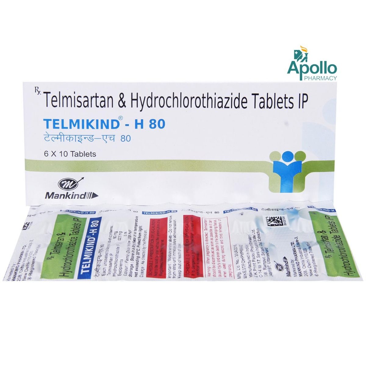 Telmikind-H 80 Tablet 10's Price, Uses, Side Effects, Composition ...