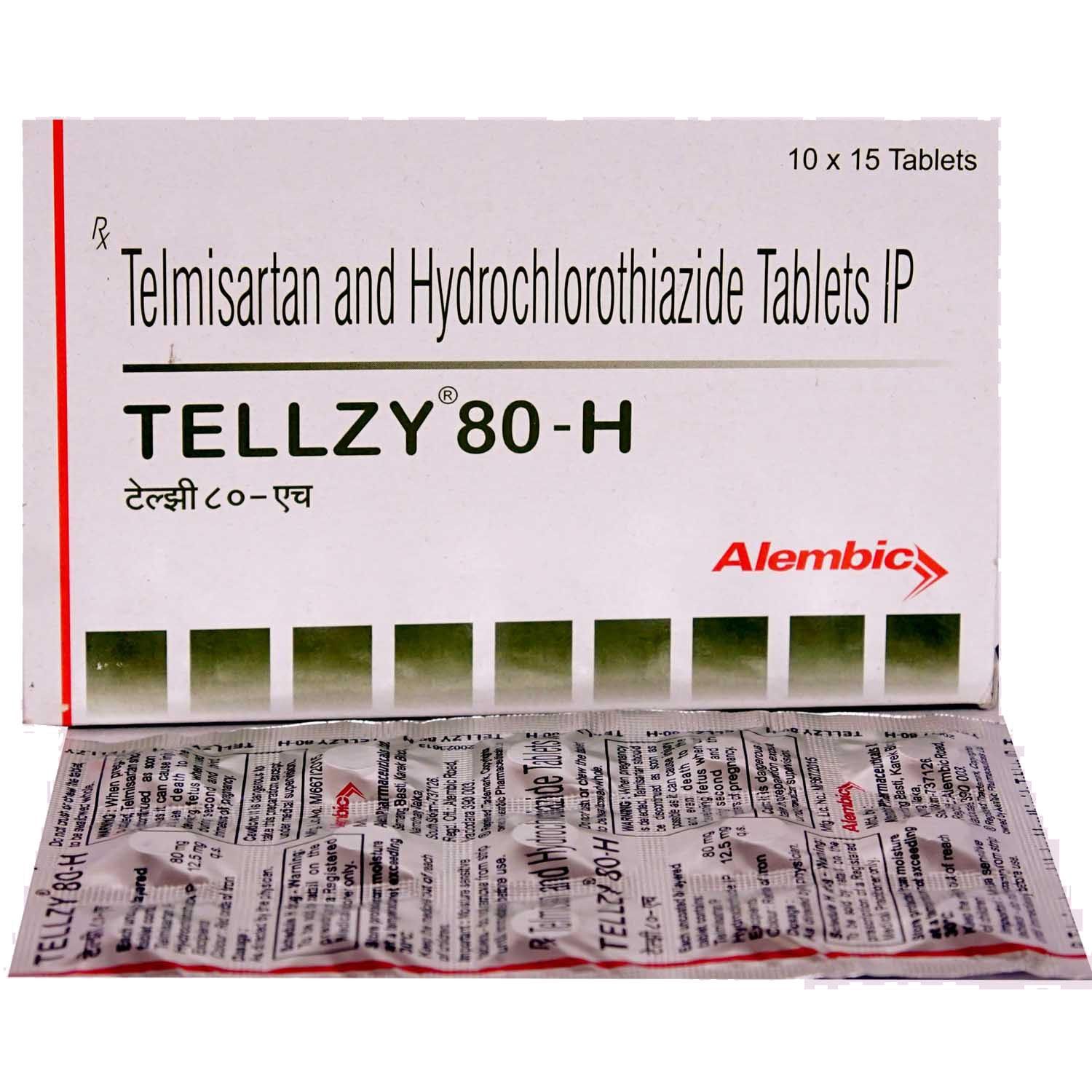 Tellzy 80-H Tablet 15's, Pack of 15 TABLETS