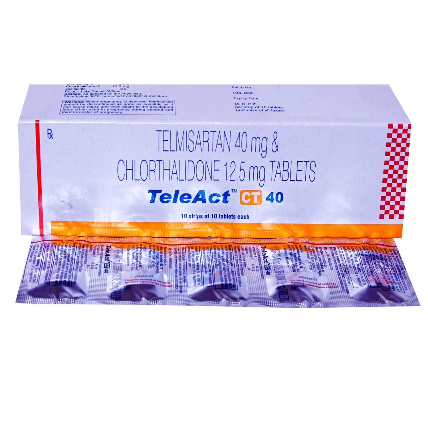 Teleact CT 40 Tablet 10's Price, Uses, Side Effects, Composition ...