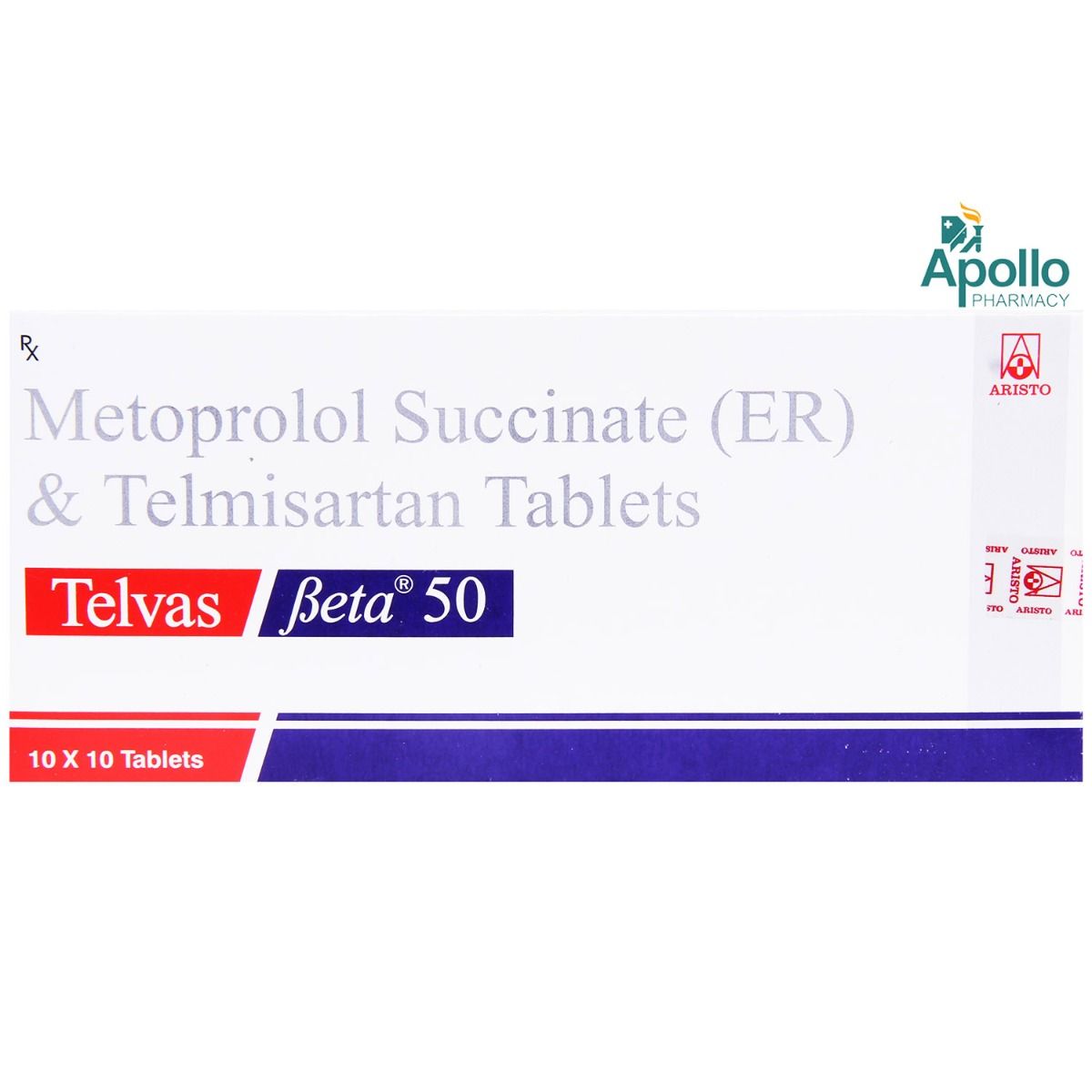 Telvas Beta 50 Tablet 10's Price, Uses, Side Effects, Composition ...