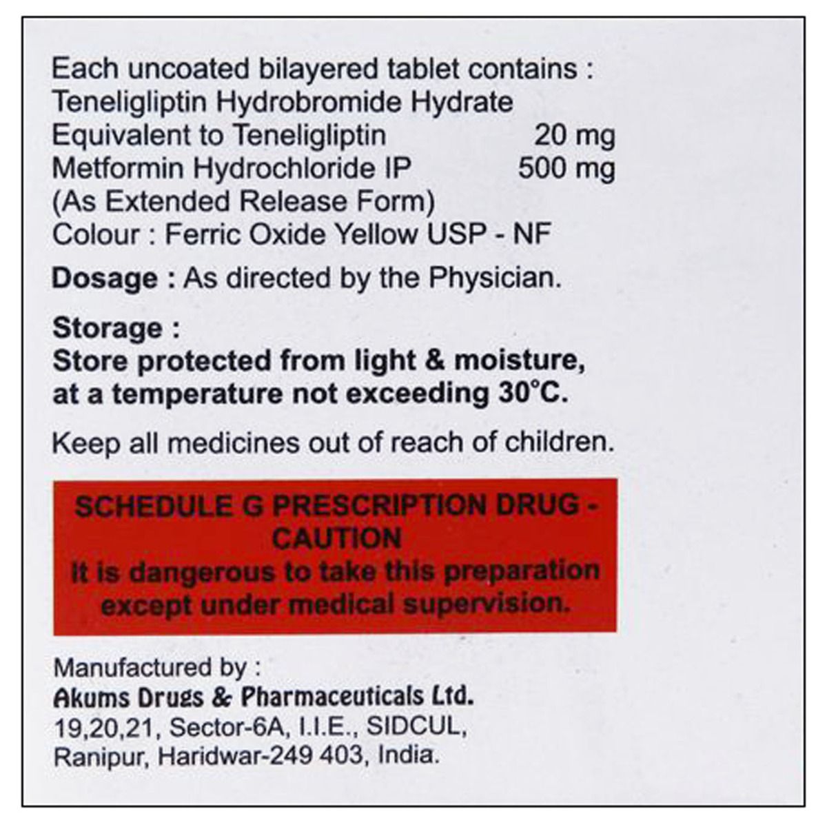 Teneliglip M 500 Tablet 10 S Price Uses Side Effects Composition Apollo Pharmacy